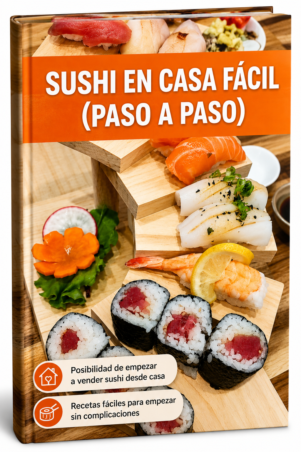Sushi en Casa Fácil (Paso a Paso)  ✨ + Bonus exclusivos incluidos 🎁